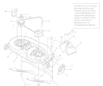 Deck Assembly G Diagram and Parts List for 13AM675G000 2002 Yard Machines Lawn Tractor